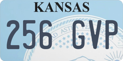 KS license plate 256GVP