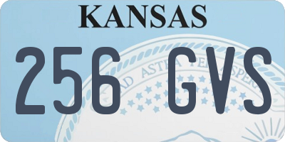 KS license plate 256GVS
