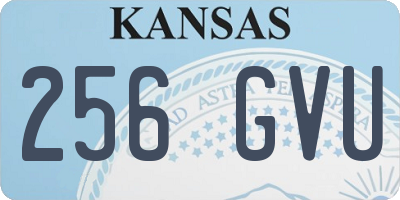 KS license plate 256GVU