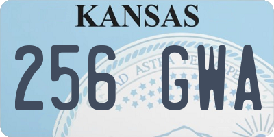 KS license plate 256GWA