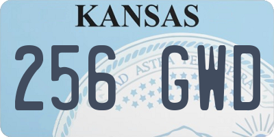 KS license plate 256GWD