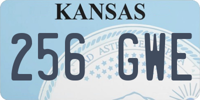 KS license plate 256GWE