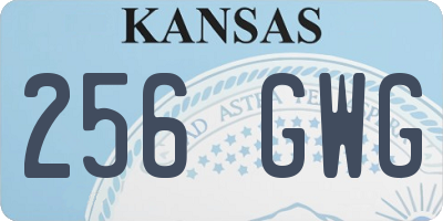 KS license plate 256GWG