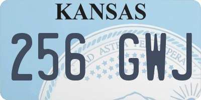 KS license plate 256GWJ