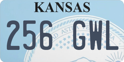 KS license plate 256GWL