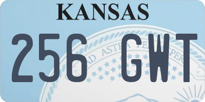 KS license plate 256GWT