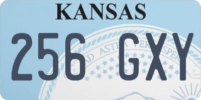 KS license plate 256GXY