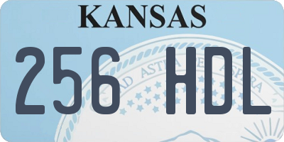 KS license plate 256HDL