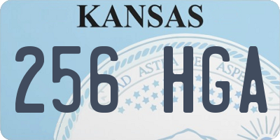 KS license plate 256HGA
