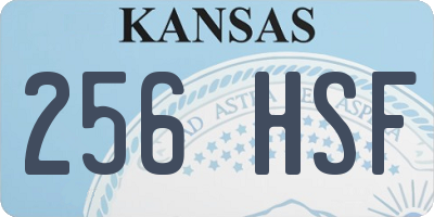KS license plate 256HSF