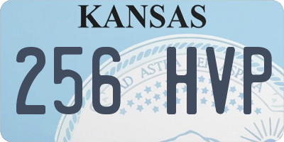 KS license plate 256HVP
