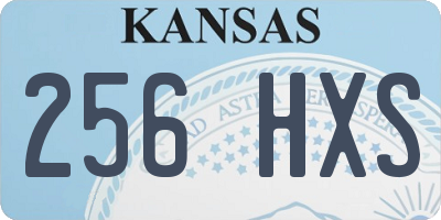 KS license plate 256HXS