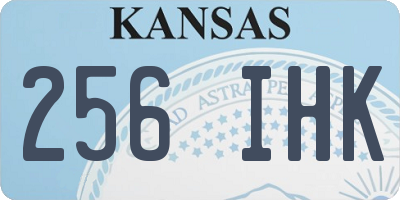 KS license plate 256IHK