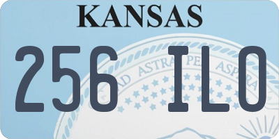 KS license plate 256ILO