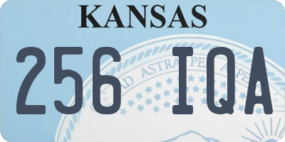 KS license plate 256IQA