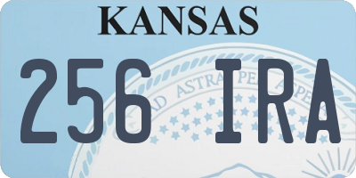 KS license plate 256IRA