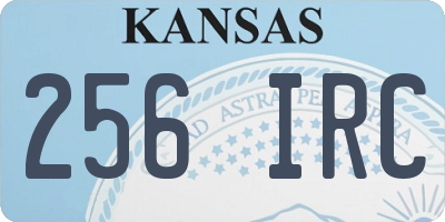 KS license plate 256IRC