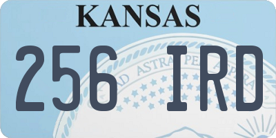 KS license plate 256IRD
