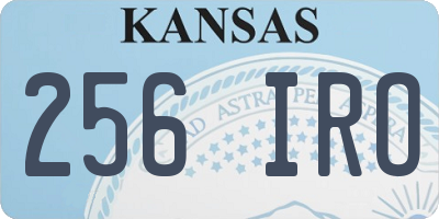 KS license plate 256IRO