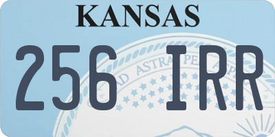 KS license plate 256IRR