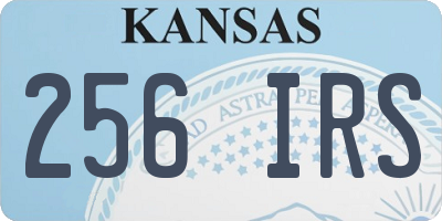 KS license plate 256IRS