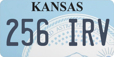 KS license plate 256IRV
