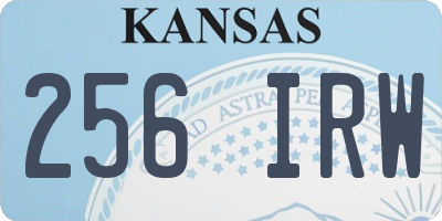KS license plate 256IRW