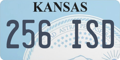 KS license plate 256ISD