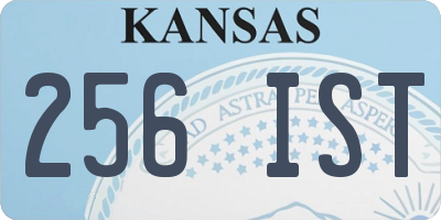 KS license plate 256IST