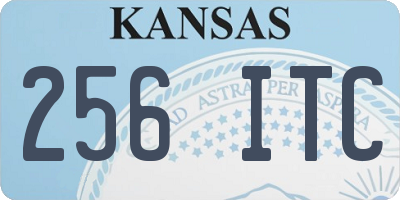 KS license plate 256ITC