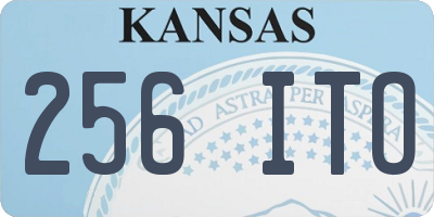 KS license plate 256ITO