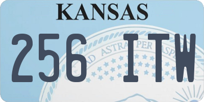 KS license plate 256ITW