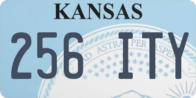 KS license plate 256ITY