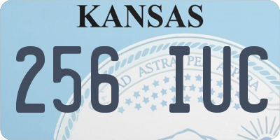 KS license plate 256IUC