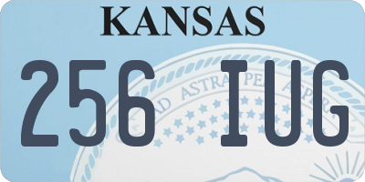 KS license plate 256IUG