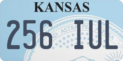 KS license plate 256IUL