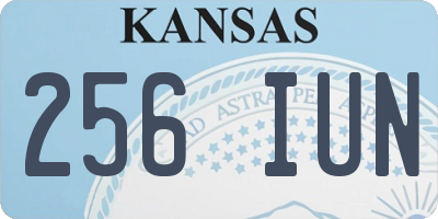 KS license plate 256IUN