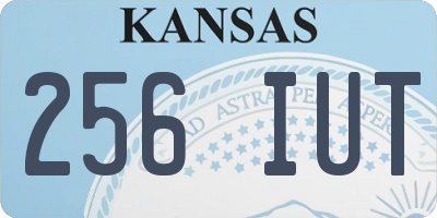 KS license plate 256IUT