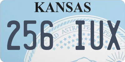 KS license plate 256IUX