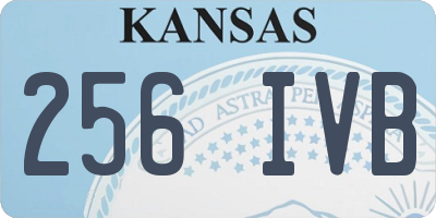 KS license plate 256IVB