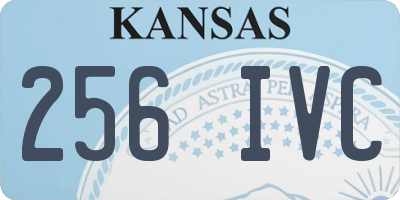 KS license plate 256IVC
