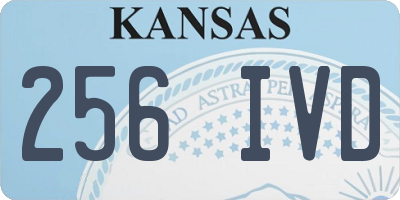 KS license plate 256IVD