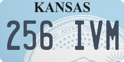 KS license plate 256IVM