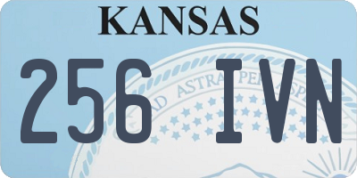 KS license plate 256IVN