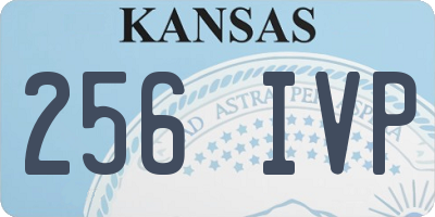 KS license plate 256IVP