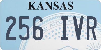 KS license plate 256IVR