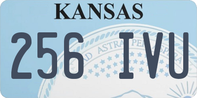 KS license plate 256IVU