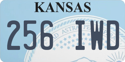 KS license plate 256IWD