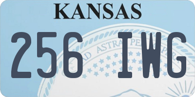 KS license plate 256IWG