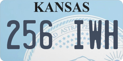 KS license plate 256IWH